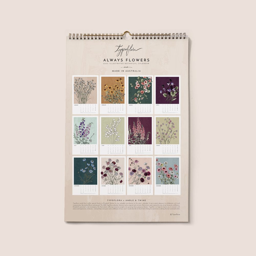 Typoflora calendars